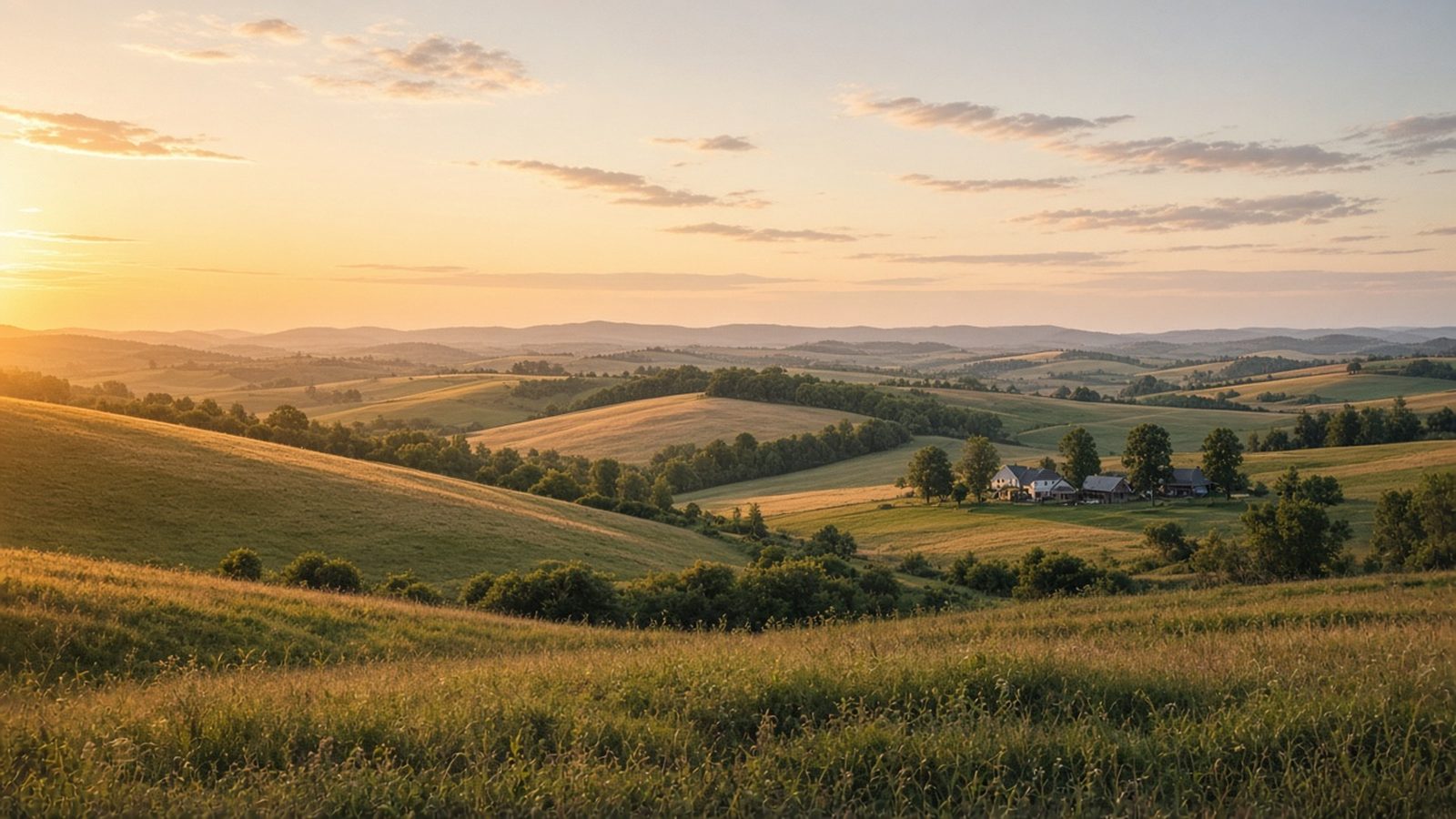 Quiet rural landscape representing communities served by connected care